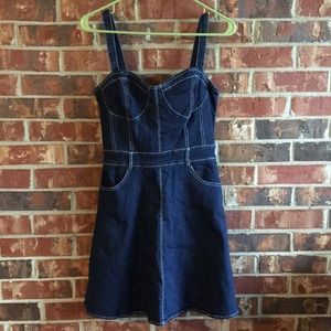 Denim mini dress